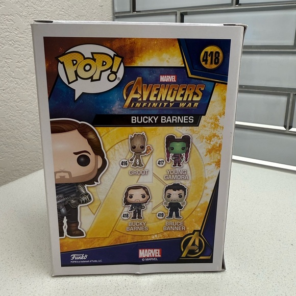Funko Pop Marvel Avengers Infinity War Bucky Barnes Bobble-Head Figurine 418 - Picture 6 of 13